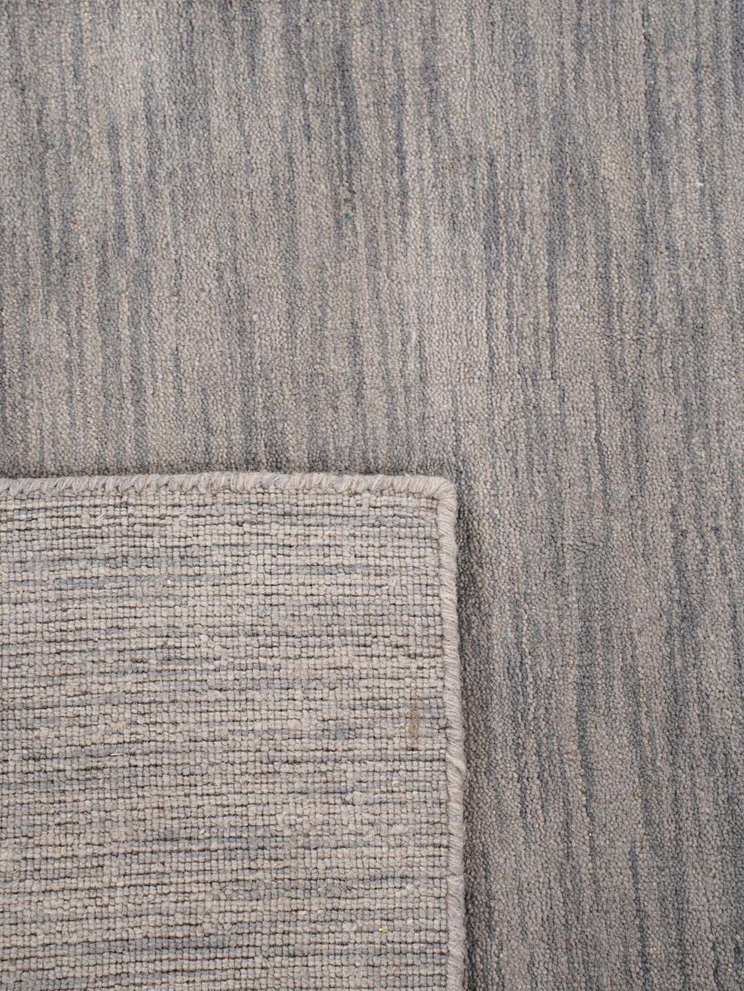 Solid Hand Knotted Wool Rug