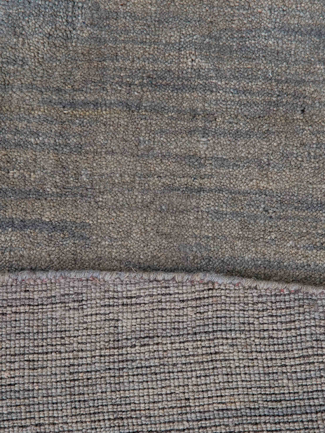 Solid Hand Knotted Wool Rug