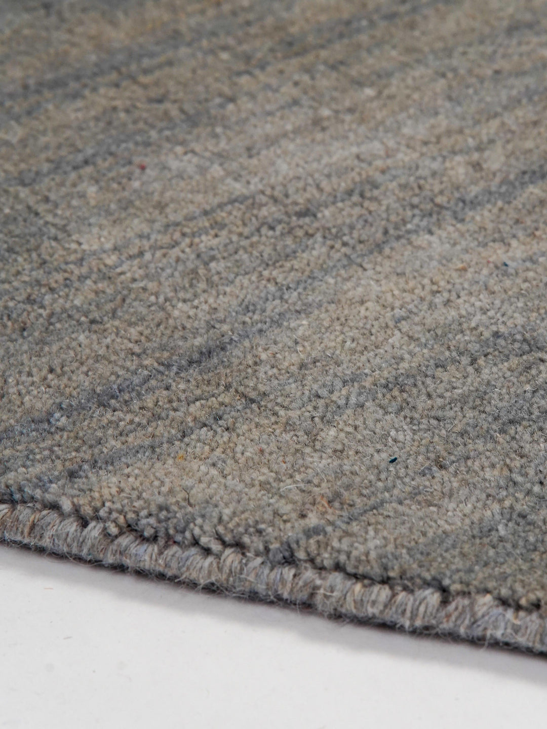Solid Hand Knotted Wool Rug
