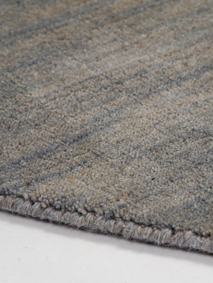 Solid Hand Knotted Wool Rug