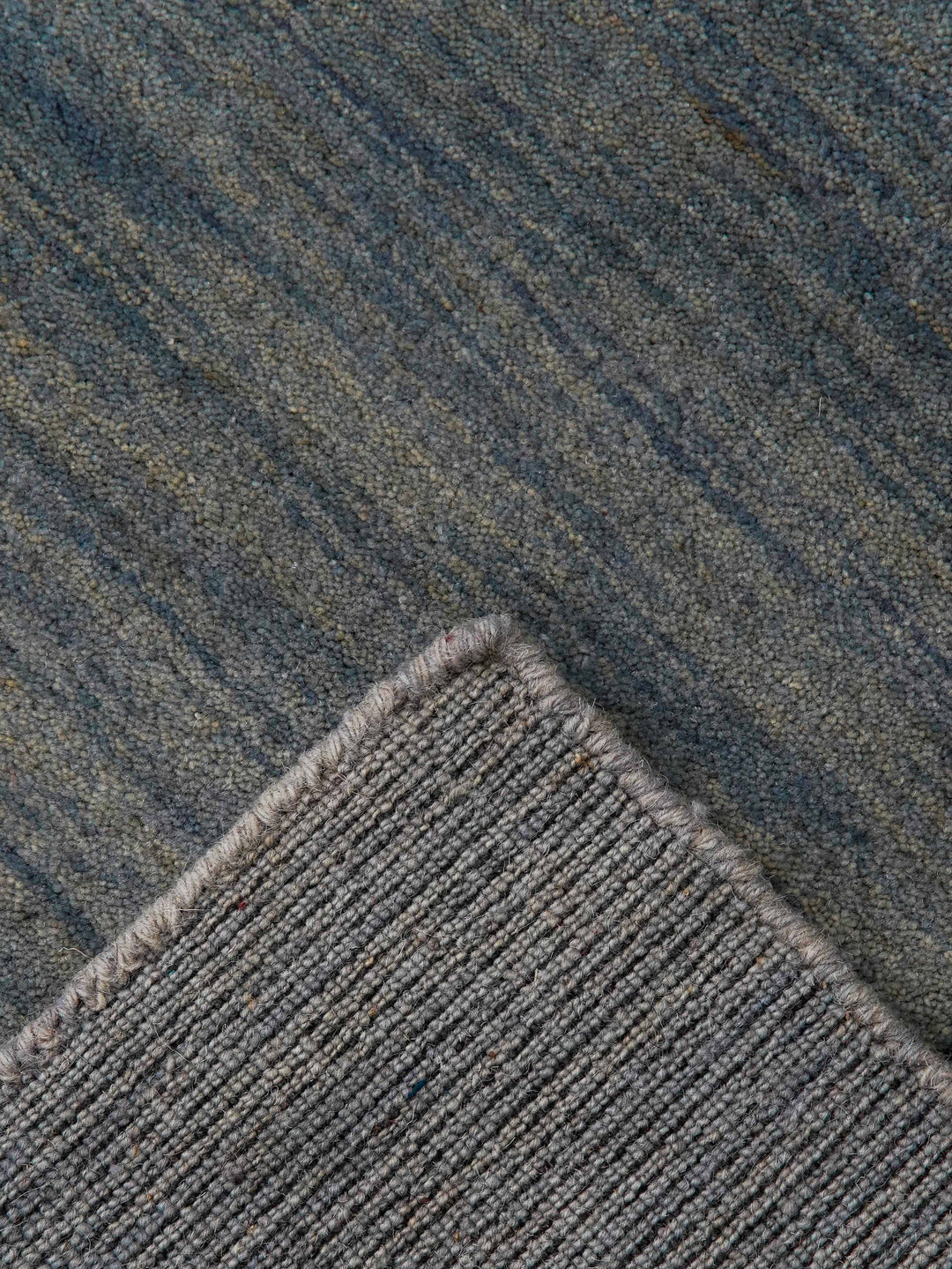 Solid Hand Knotted Wool Rug