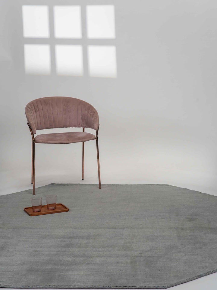 Solid Hand Knotted Wool Rug