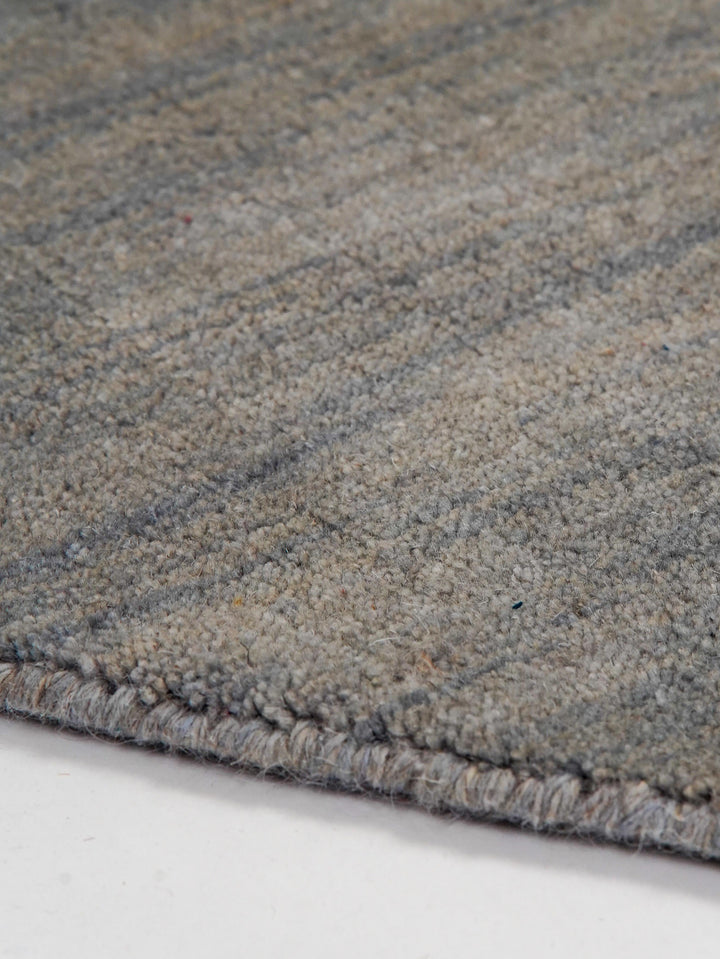 Solid Hand Knotted Wool Rug