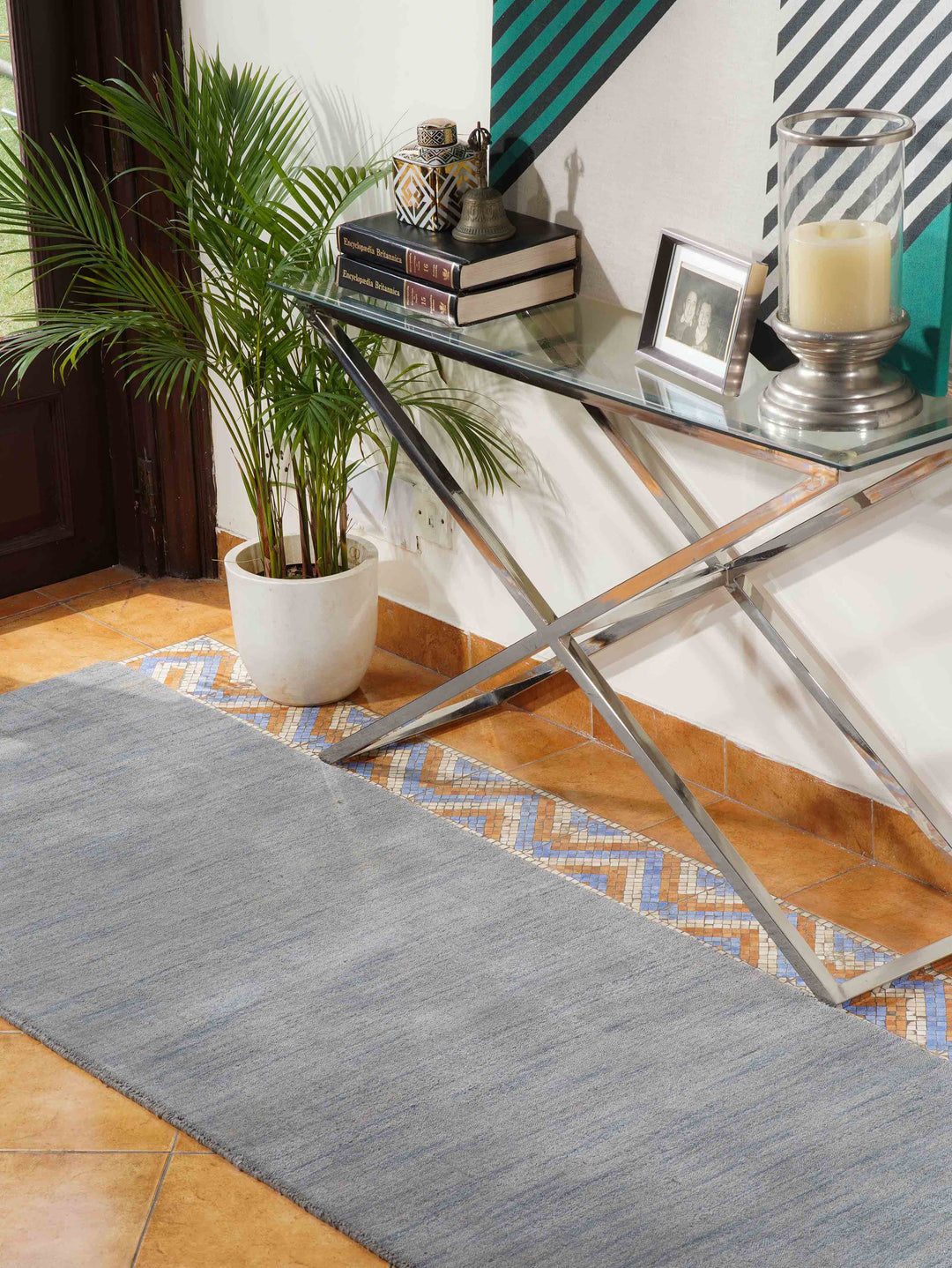 Solid Hand Knotted Wool Rug