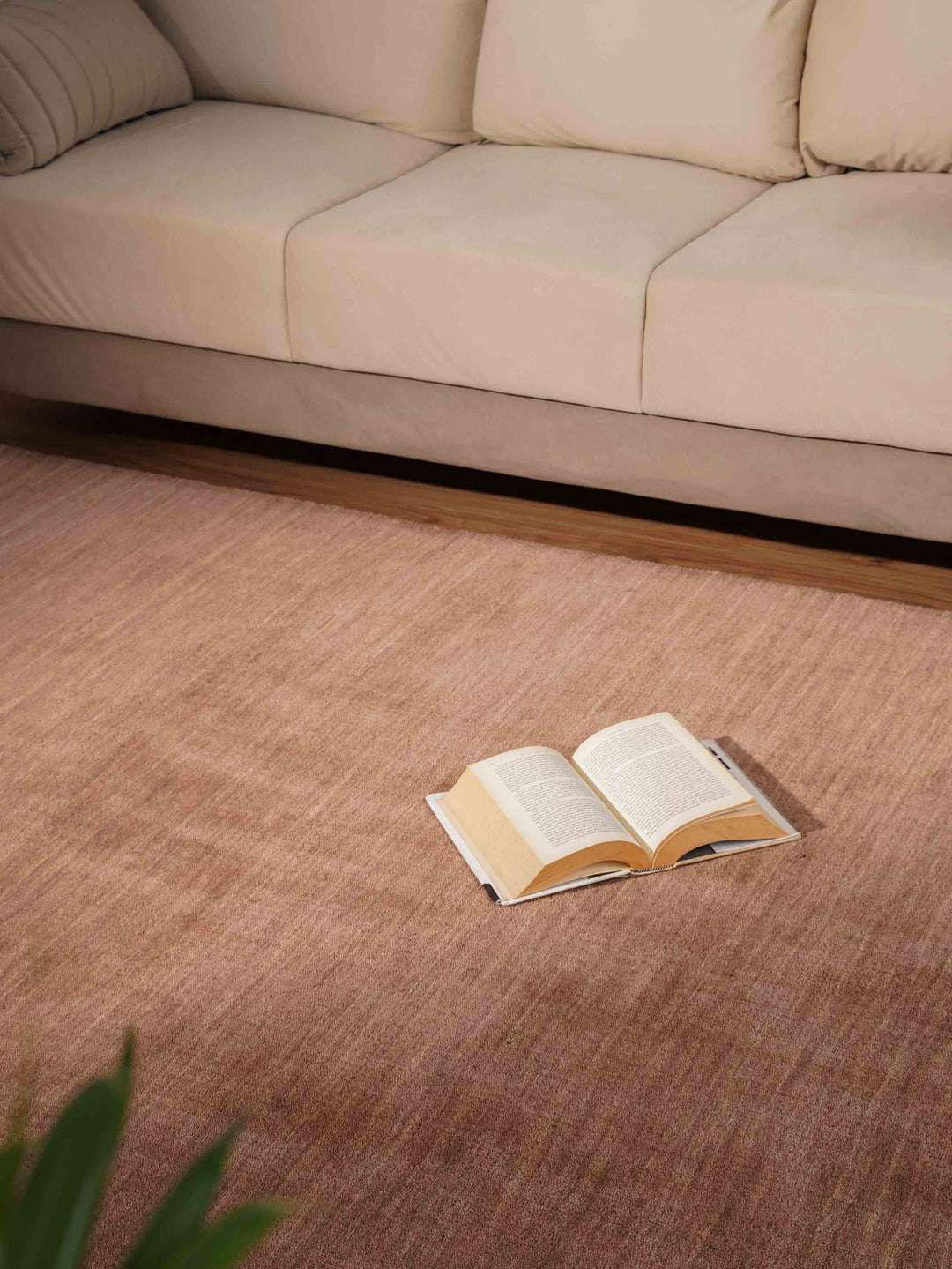 Solid Hand Knotted Wool Rug