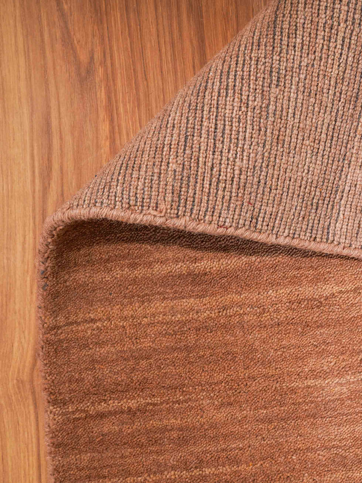 Solid Hand Knotted Wool Rug