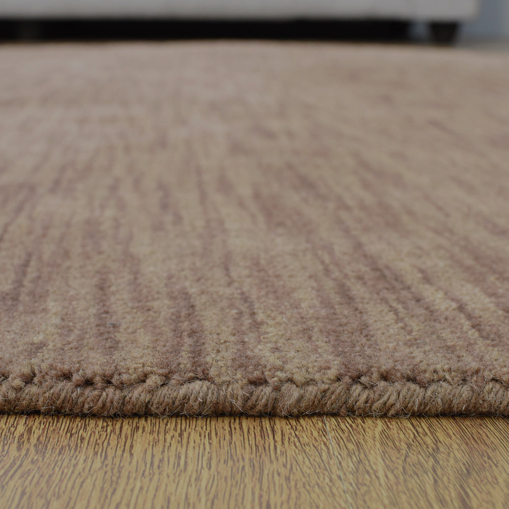 Solid Hand Knotted Wool Rug