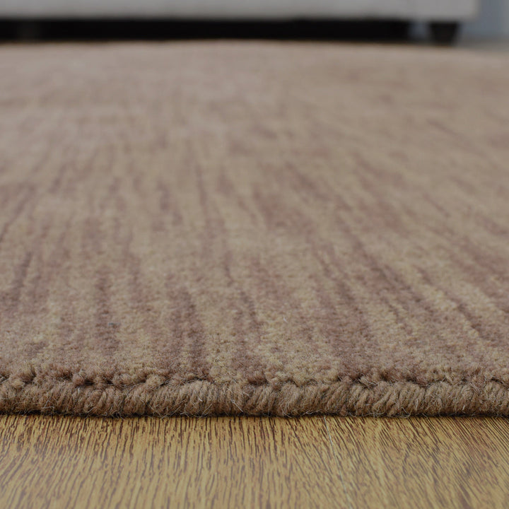 Solid Hand Knotted Wool Rug