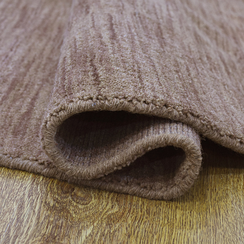 Solid Hand Knotted Wool Rug