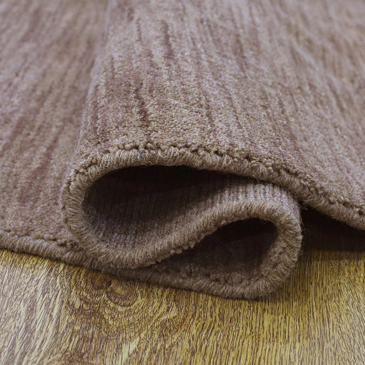 Solid Hand Knotted Wool Rug