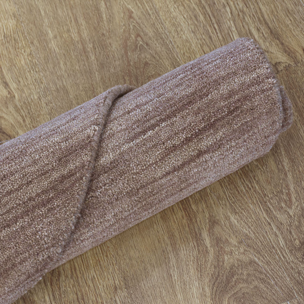 Solid Hand Knotted Wool Rug