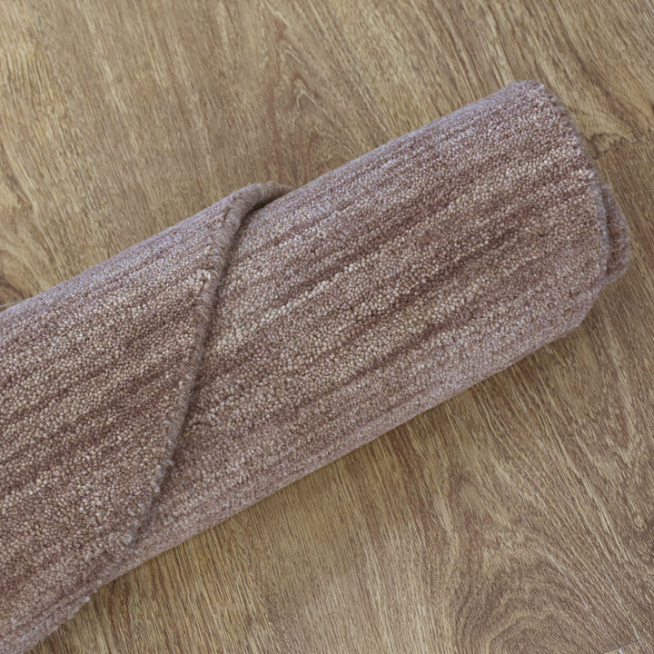 Solid Hand Knotted Wool Rug