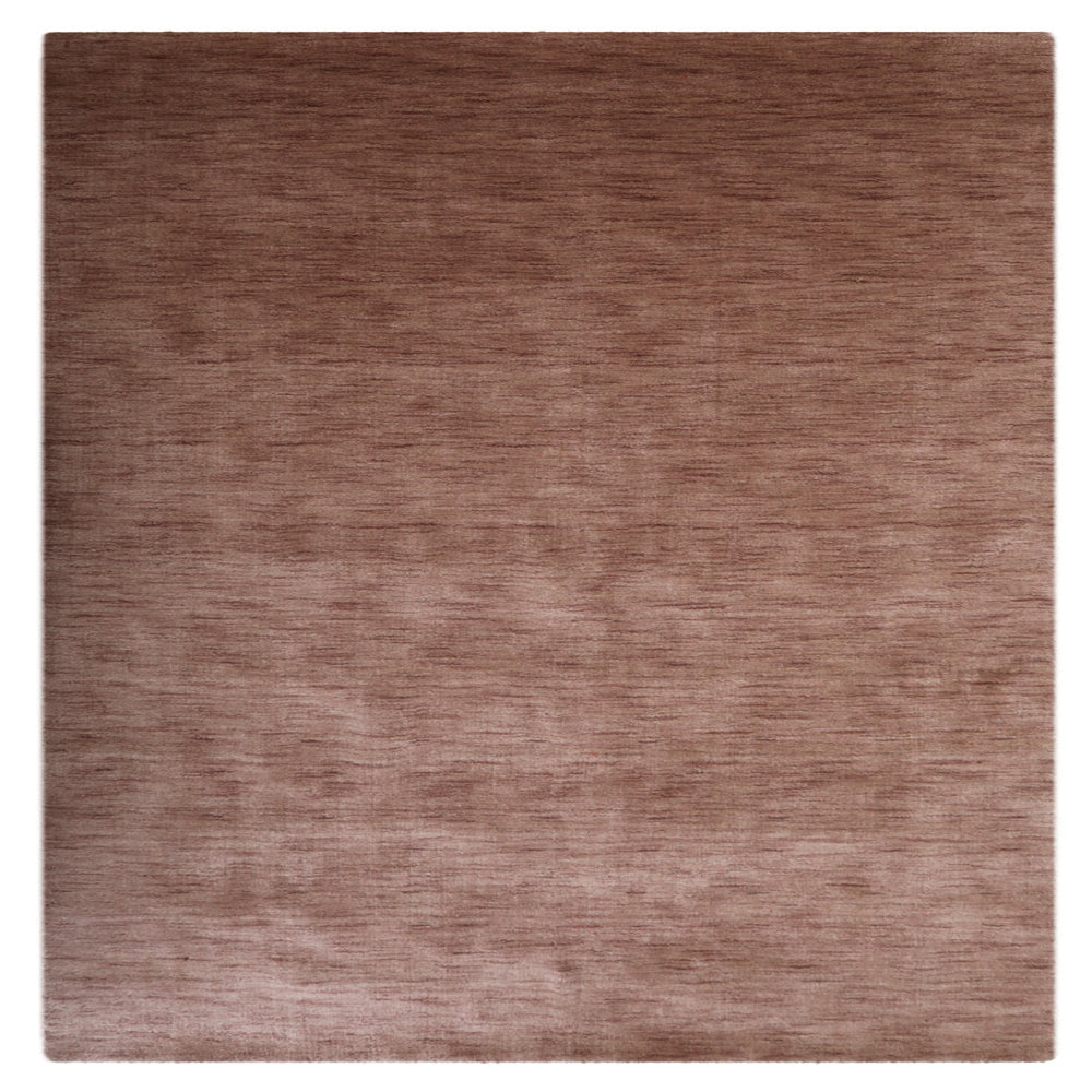 Solid Hand Knotted Wool Rug