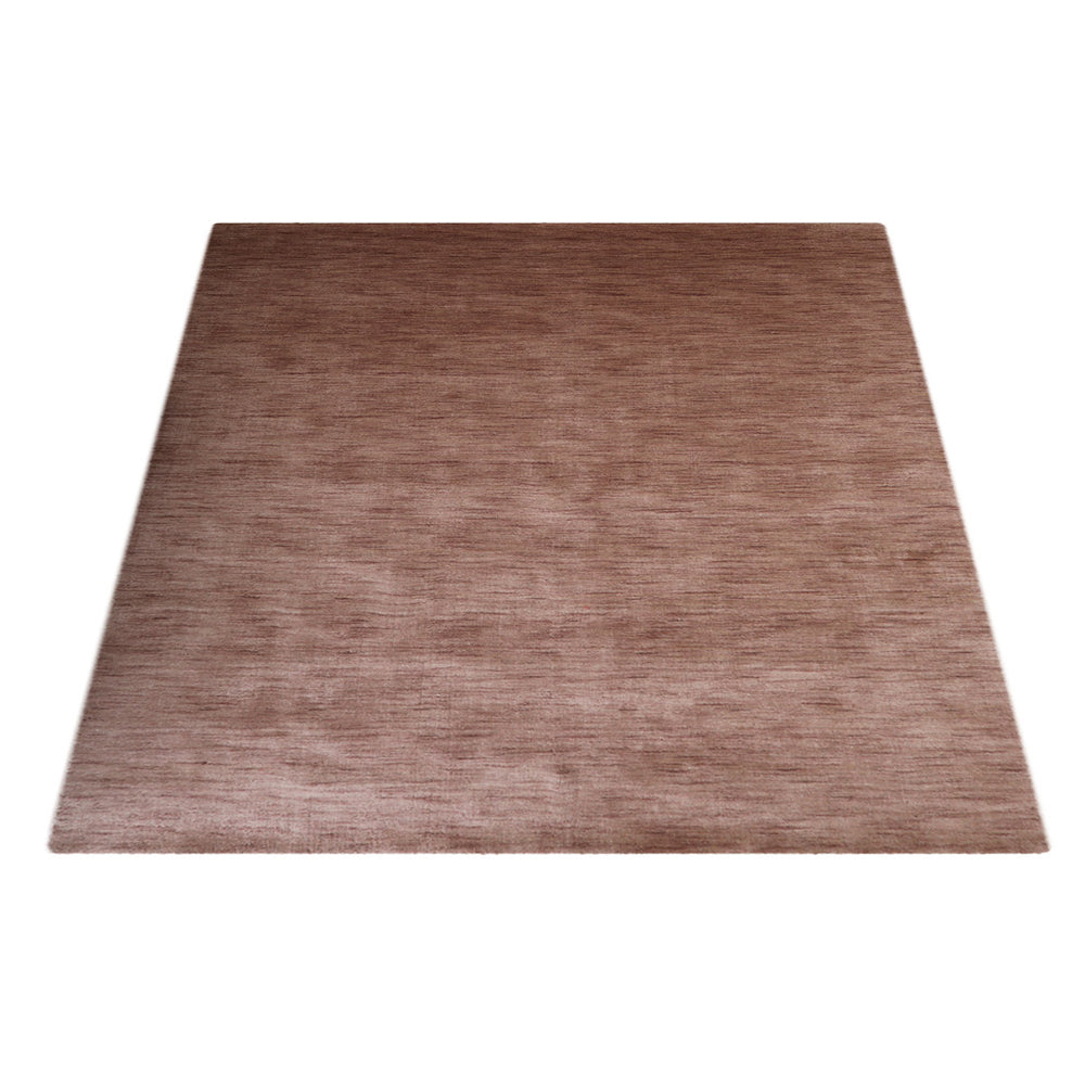 Solid Hand Knotted Wool Rug