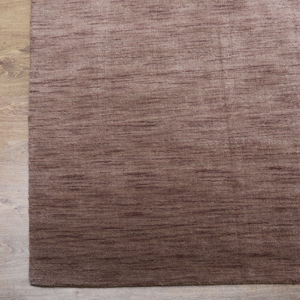 Solid Hand Knotted Wool Rug