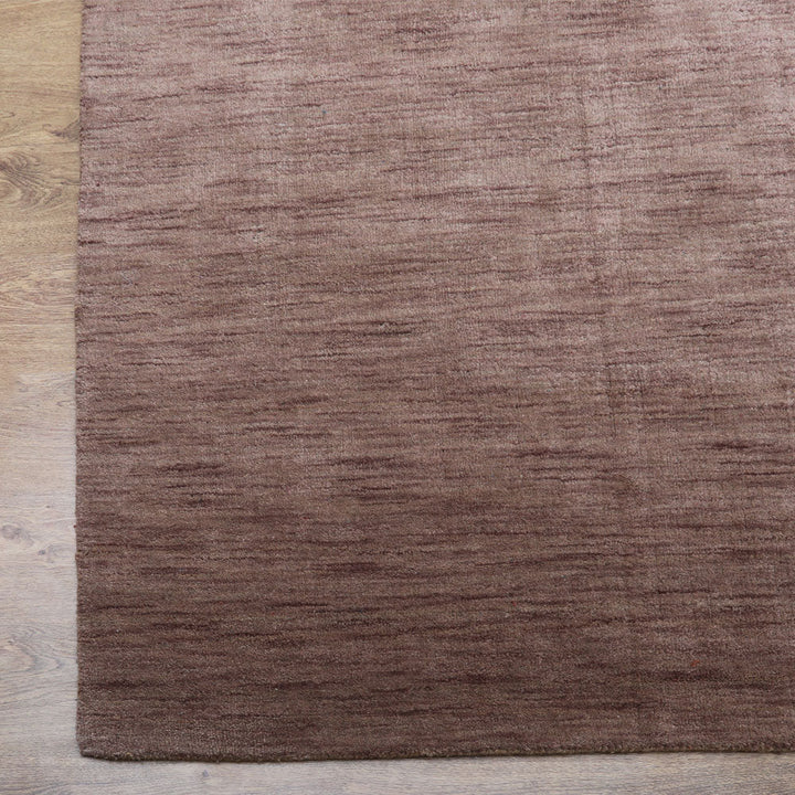 Solid Hand Knotted Wool Rug