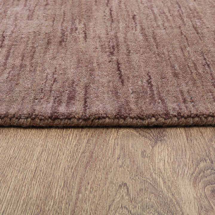 Solid Hand Knotted Wool Rug