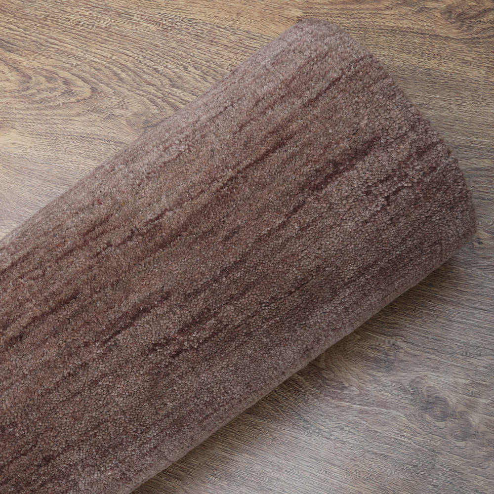Solid Hand Knotted Wool Rug
