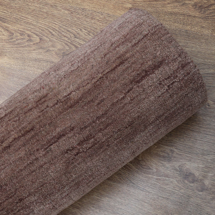 Solid Hand Knotted Wool Rug