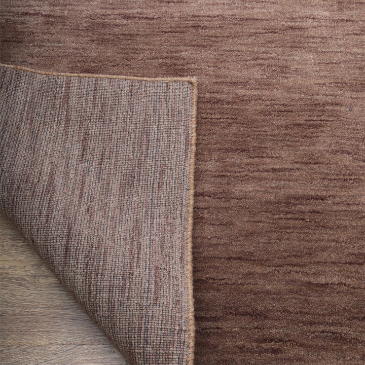 Solid Hand Knotted Wool Rug