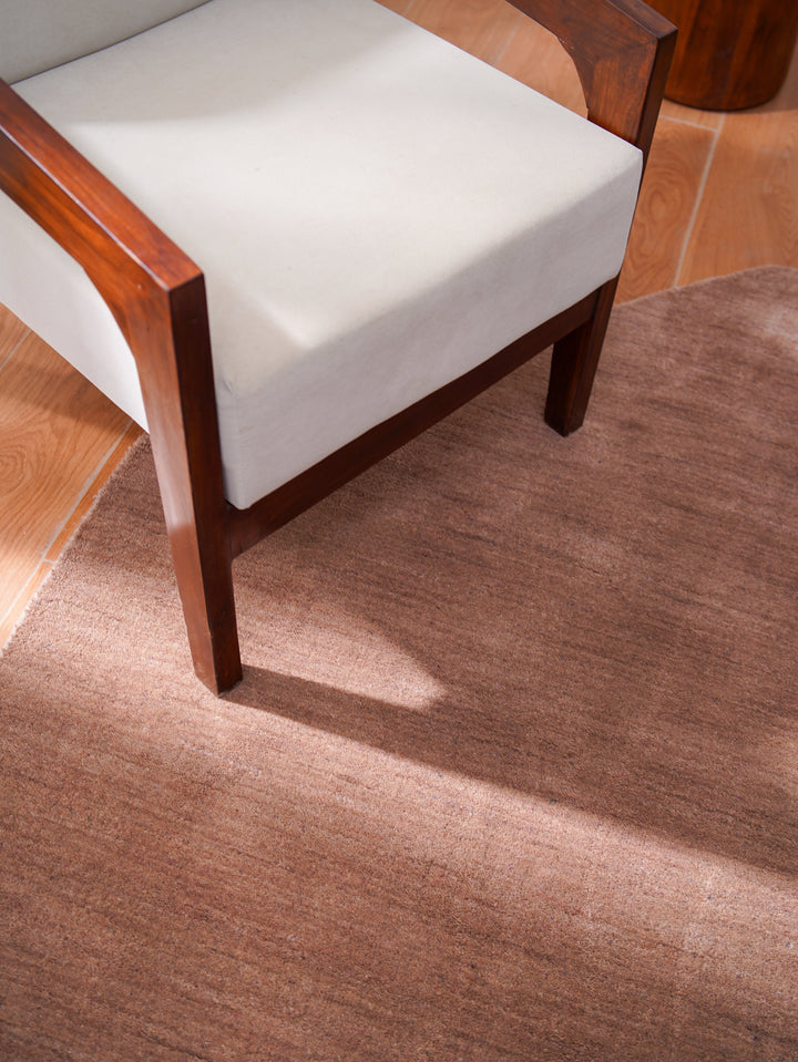 Solid Hand Knotted Wool Rug