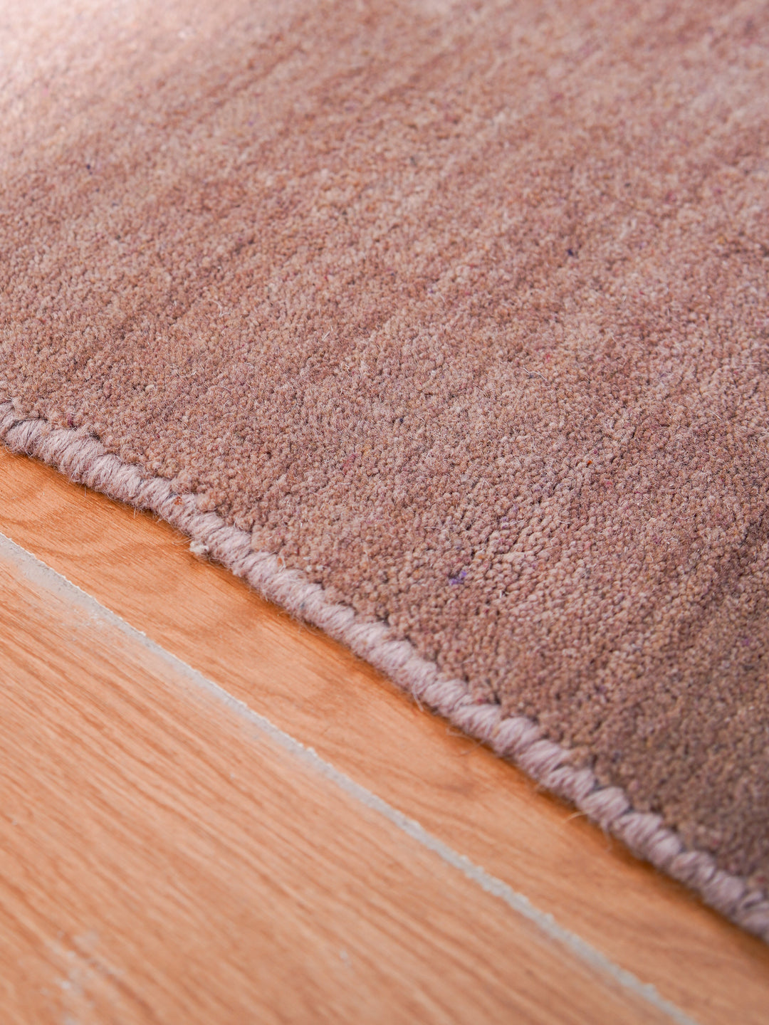 Solid Hand Knotted Wool Rug