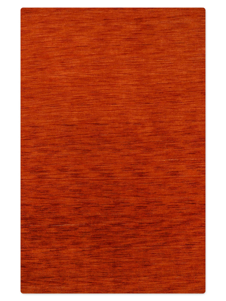 Solid Hand Knotted Wool Rug