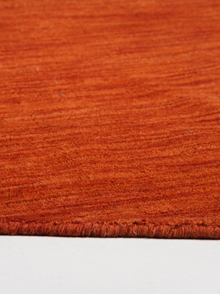 Solid Hand Knotted Wool Rug