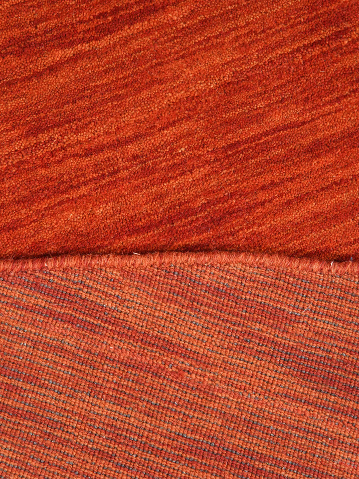 Solid Hand Knotted Wool Rug