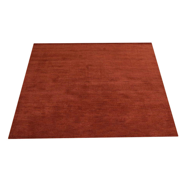 Solid Hand Knotted Wool Rug