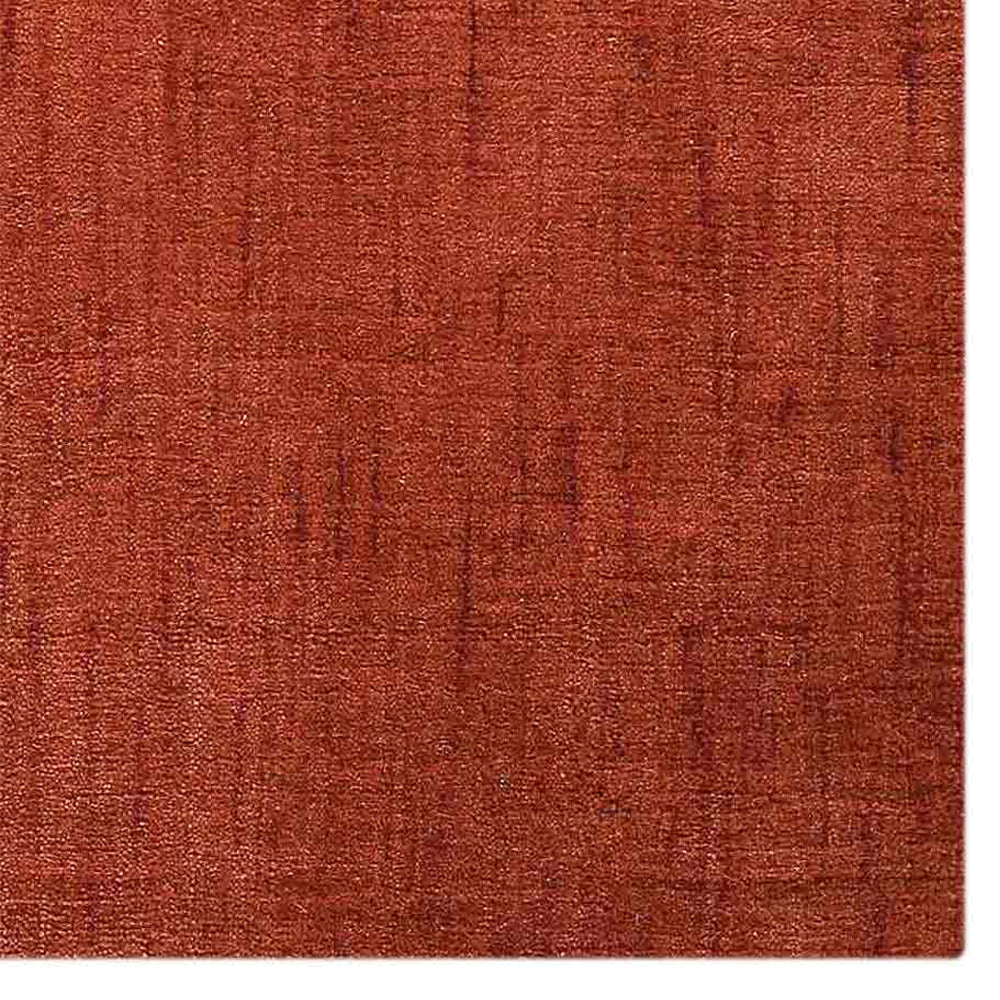 Solid Hand Knotted Wool Rug