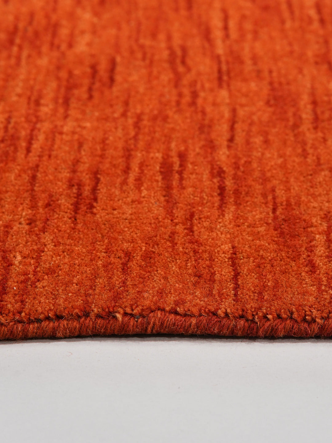 Solid Hand Knotted Wool Rug