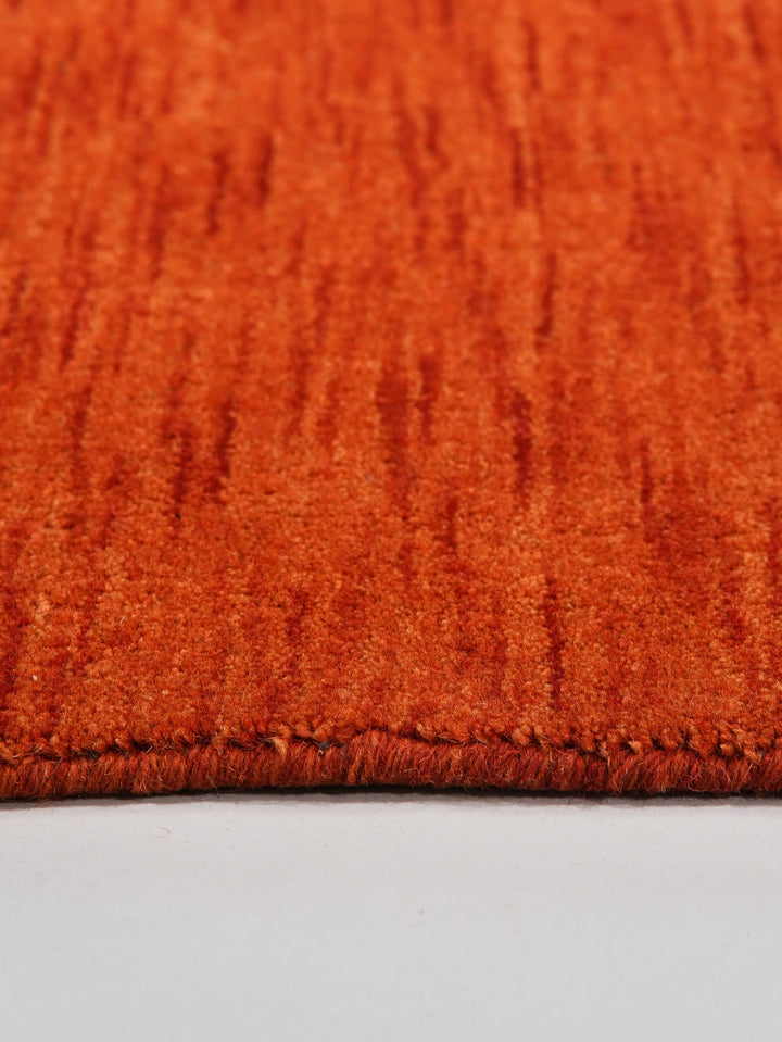 Solid Hand Knotted Wool Rug