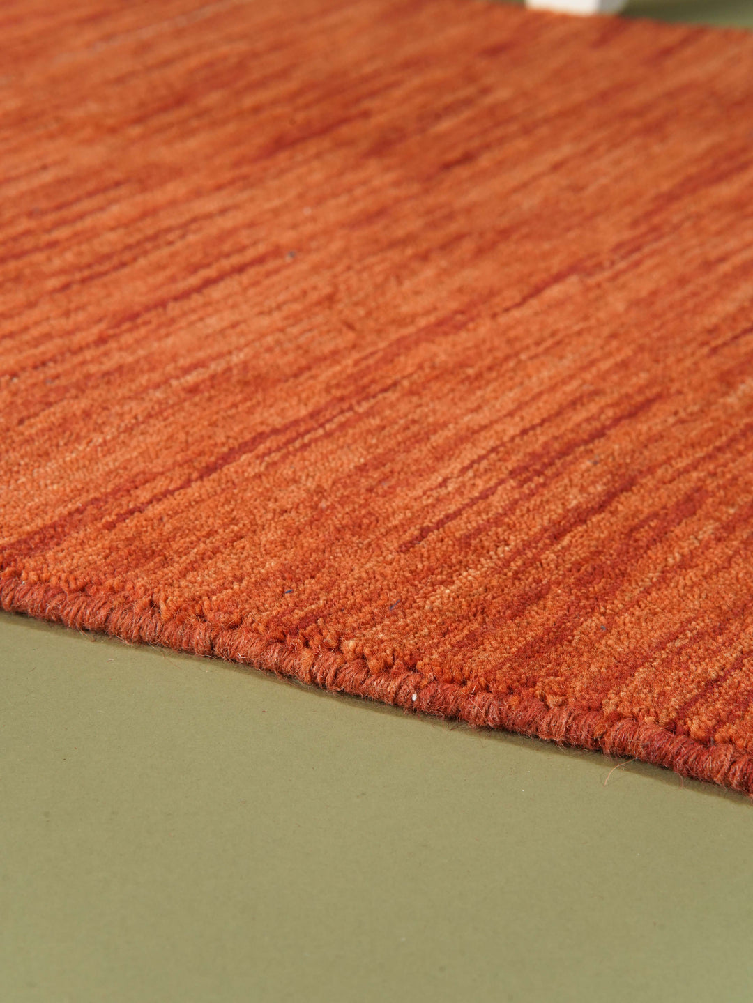 Solid Hand Knotted Wool Rug