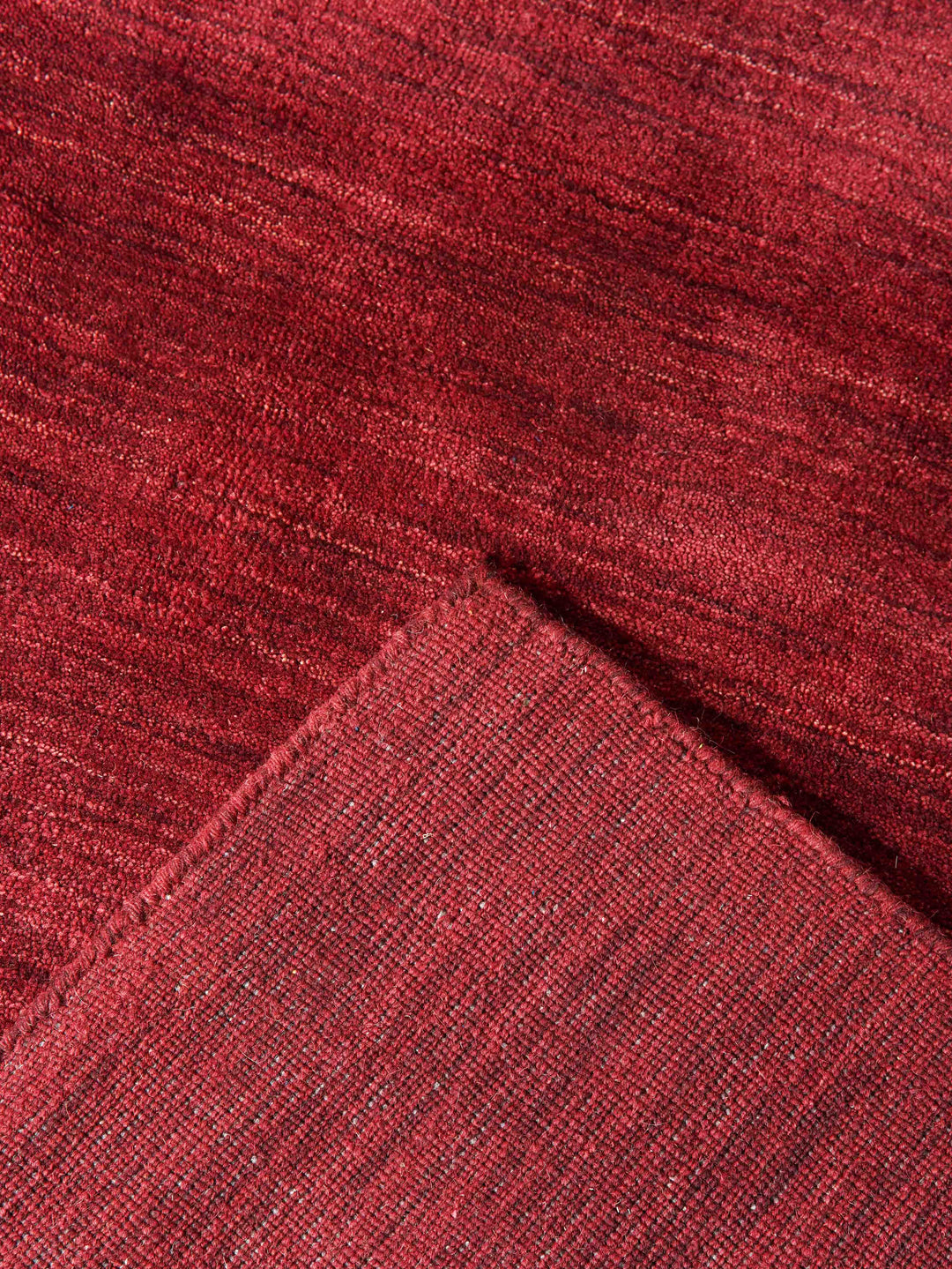 Solid Hand Knotted Wool Rug