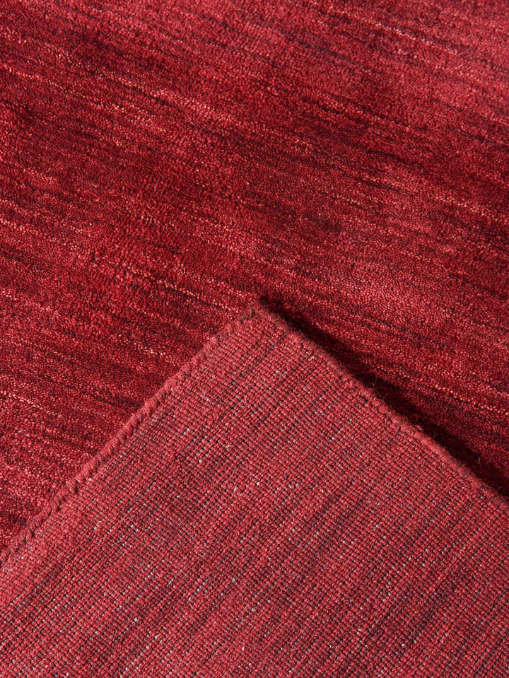 Solid Hand Knotted Wool Rug