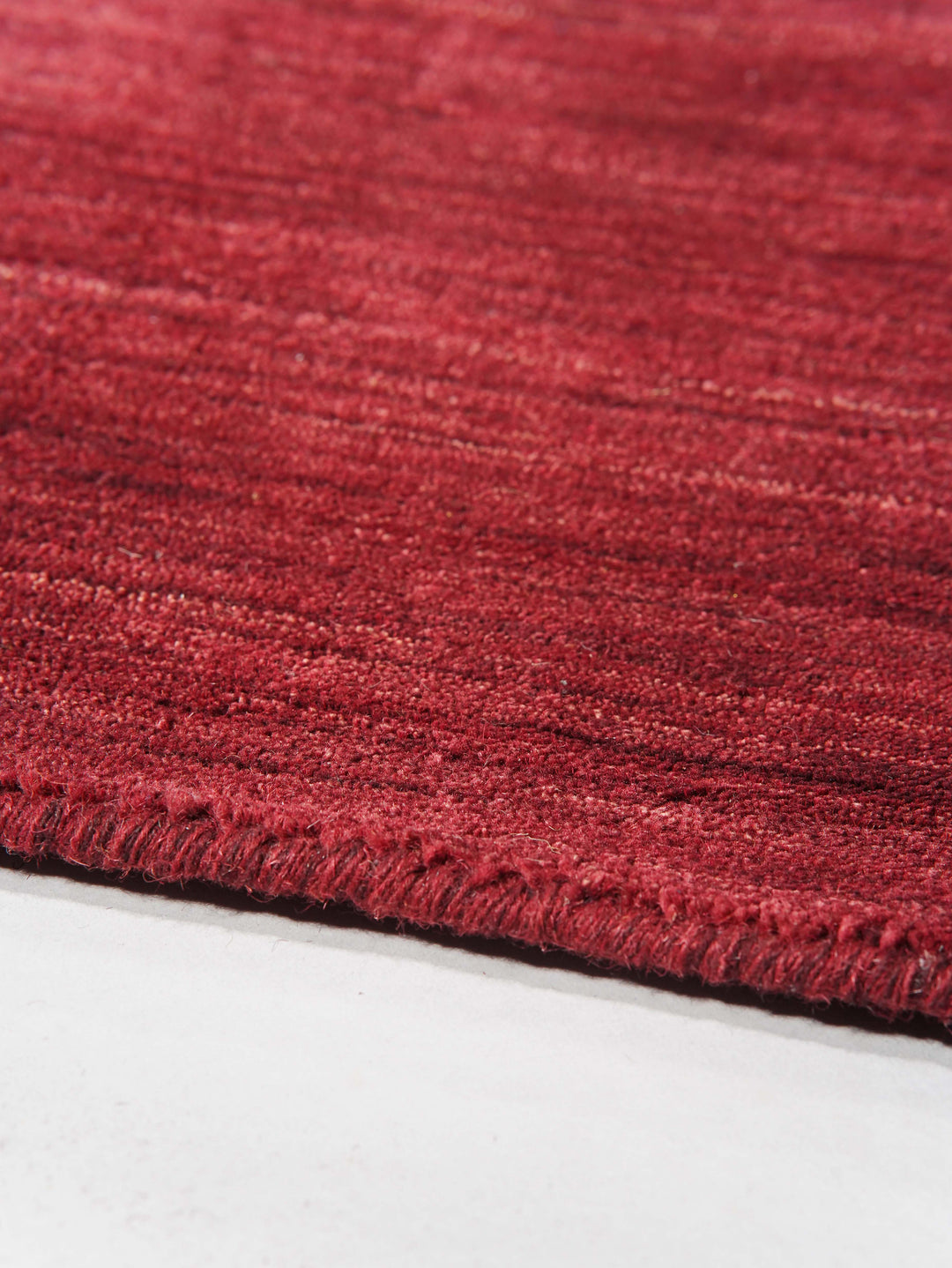 Solid Hand Knotted Wool Rug