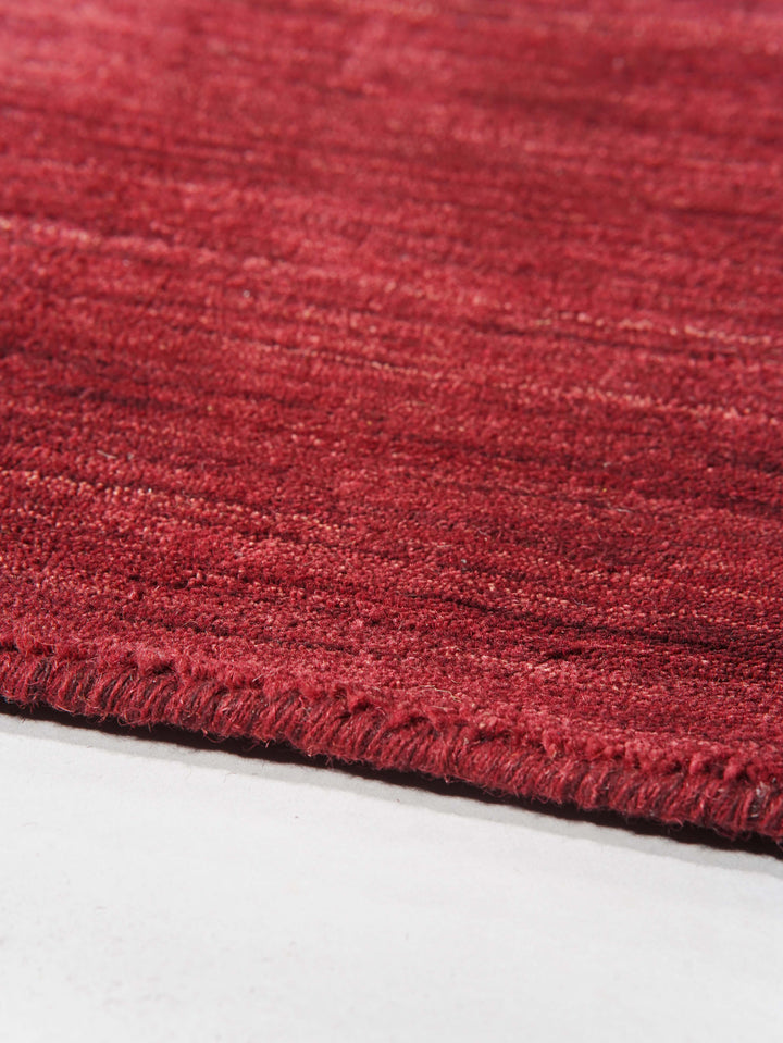 Solid Hand Knotted Wool Rug