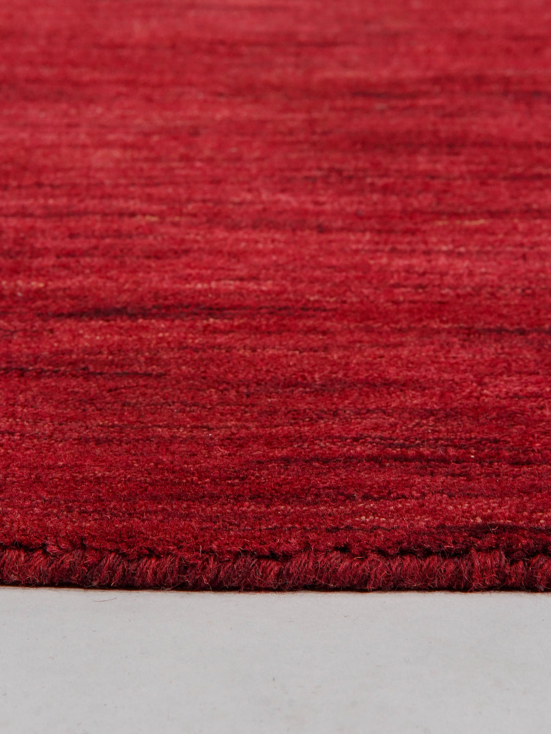 Solid Hand Knotted Wool Rug