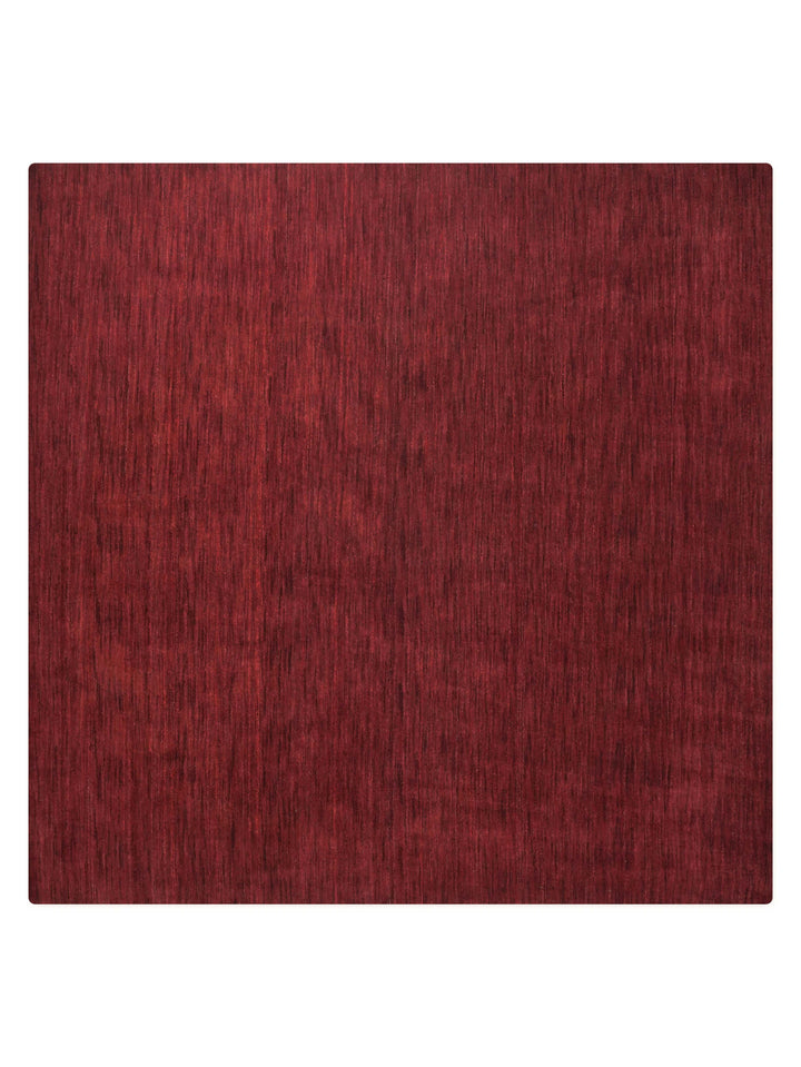 Solid Hand Knotted Wool Rug