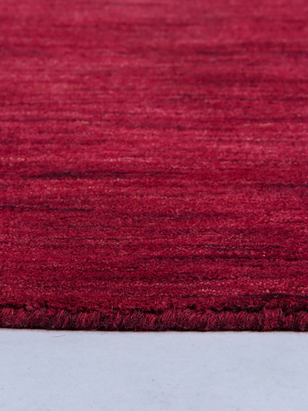 Solid Hand Knotted Wool Rug