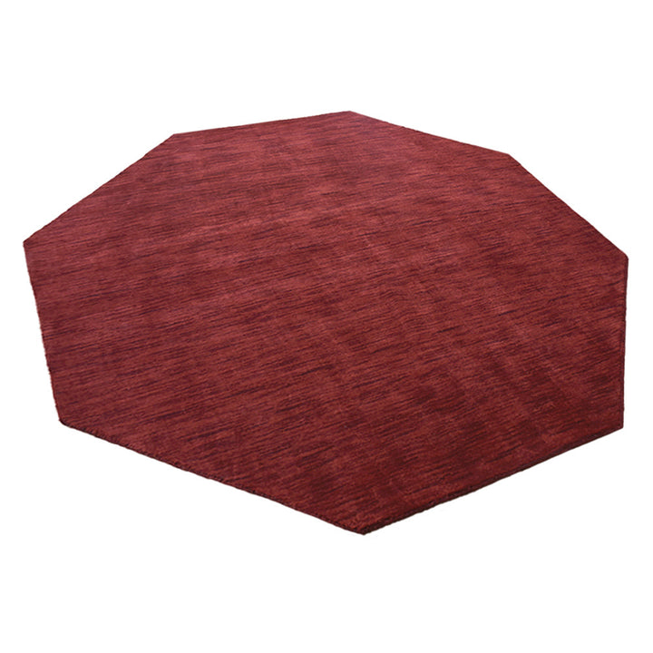 Solid Hand Knotted Wool Rug