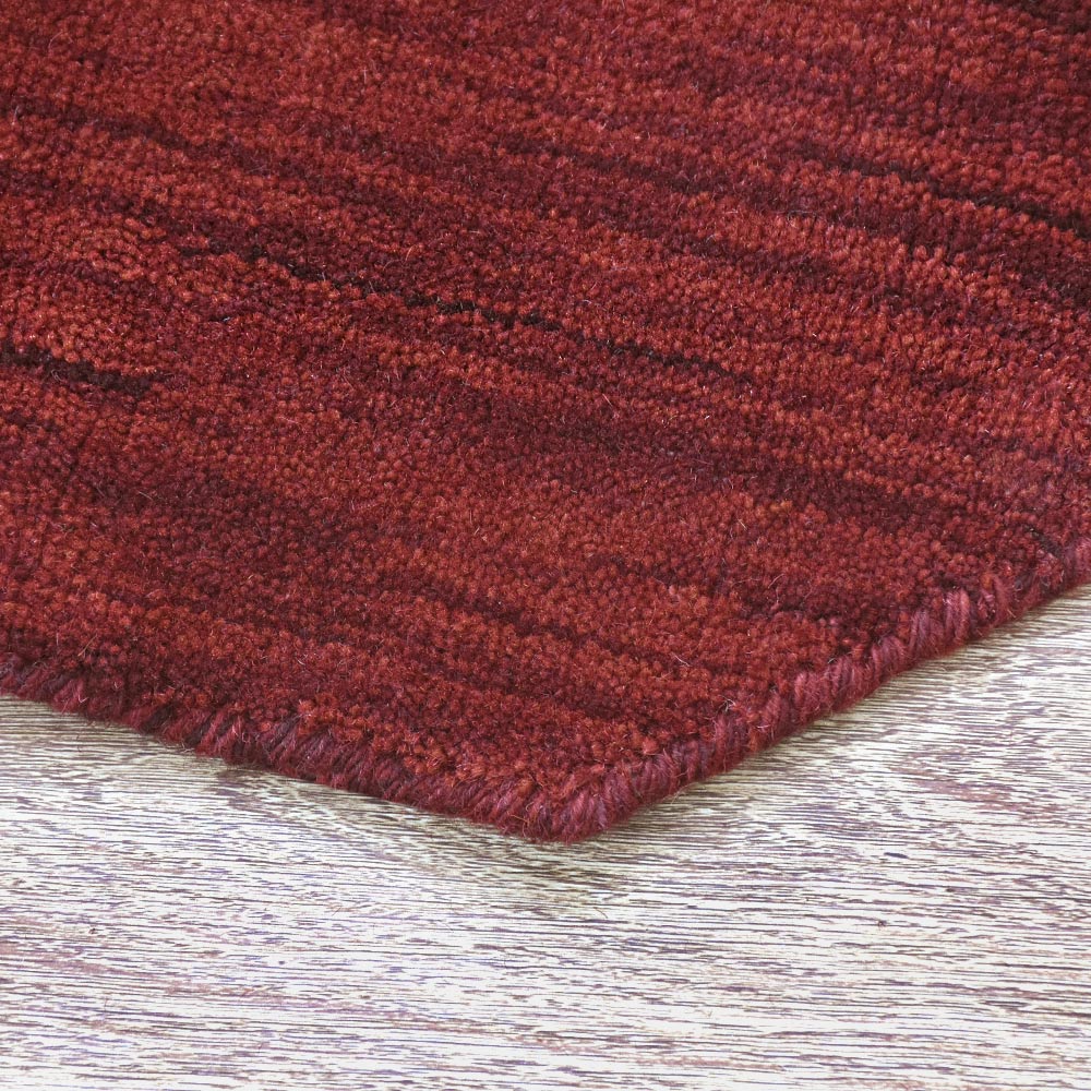 Solid Hand Knotted Wool Rug