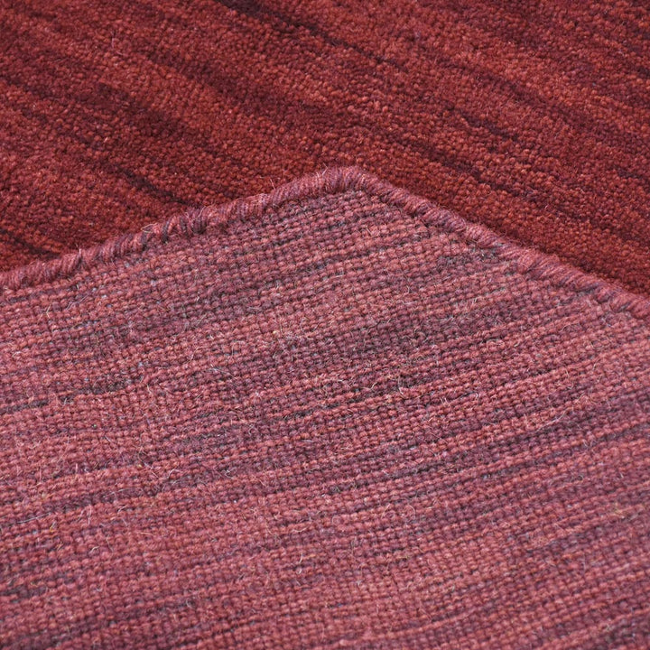 Solid Hand Knotted Wool Rug