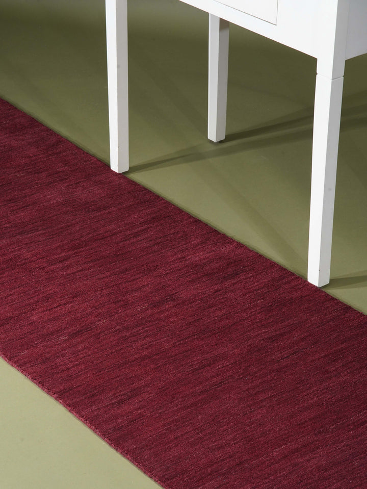 Solid Hand Knotted Wool Rug