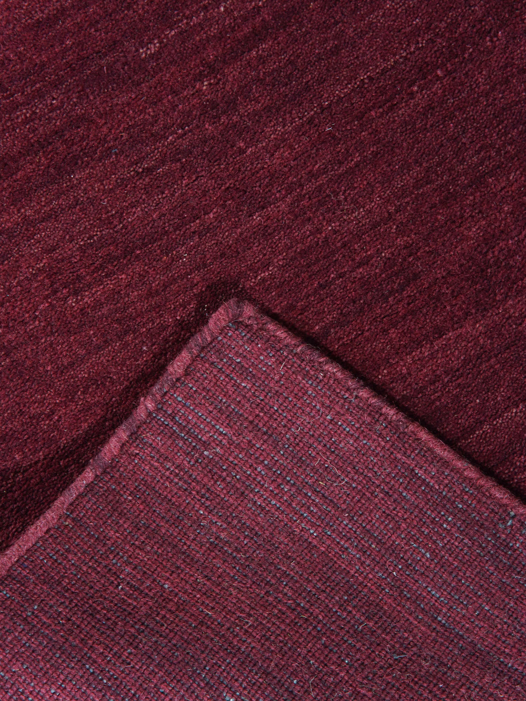 Solid Hand Knotted Wool Rug