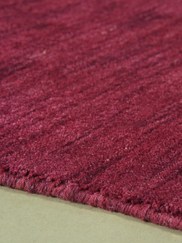 Solid Hand Knotted Wool Rug