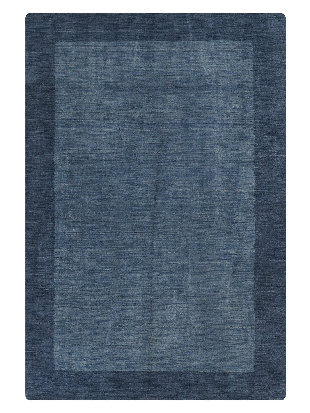 Hand Knotted Wool Area Rug Contemporary Blue L00201