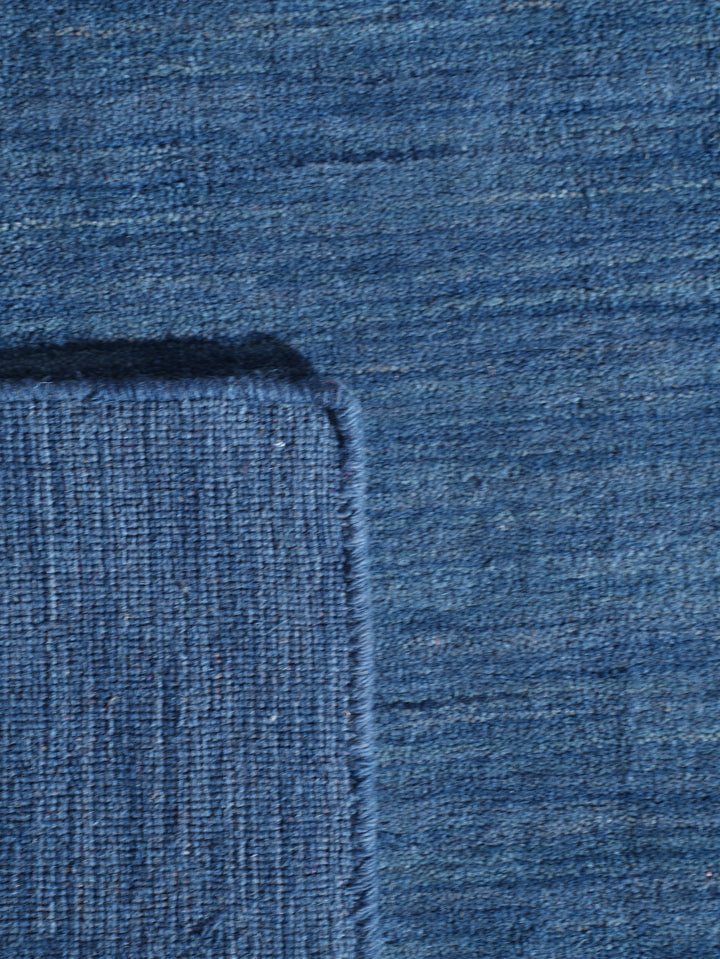 Hand Knotted Wool Area Rug Contemporary Blue L00201