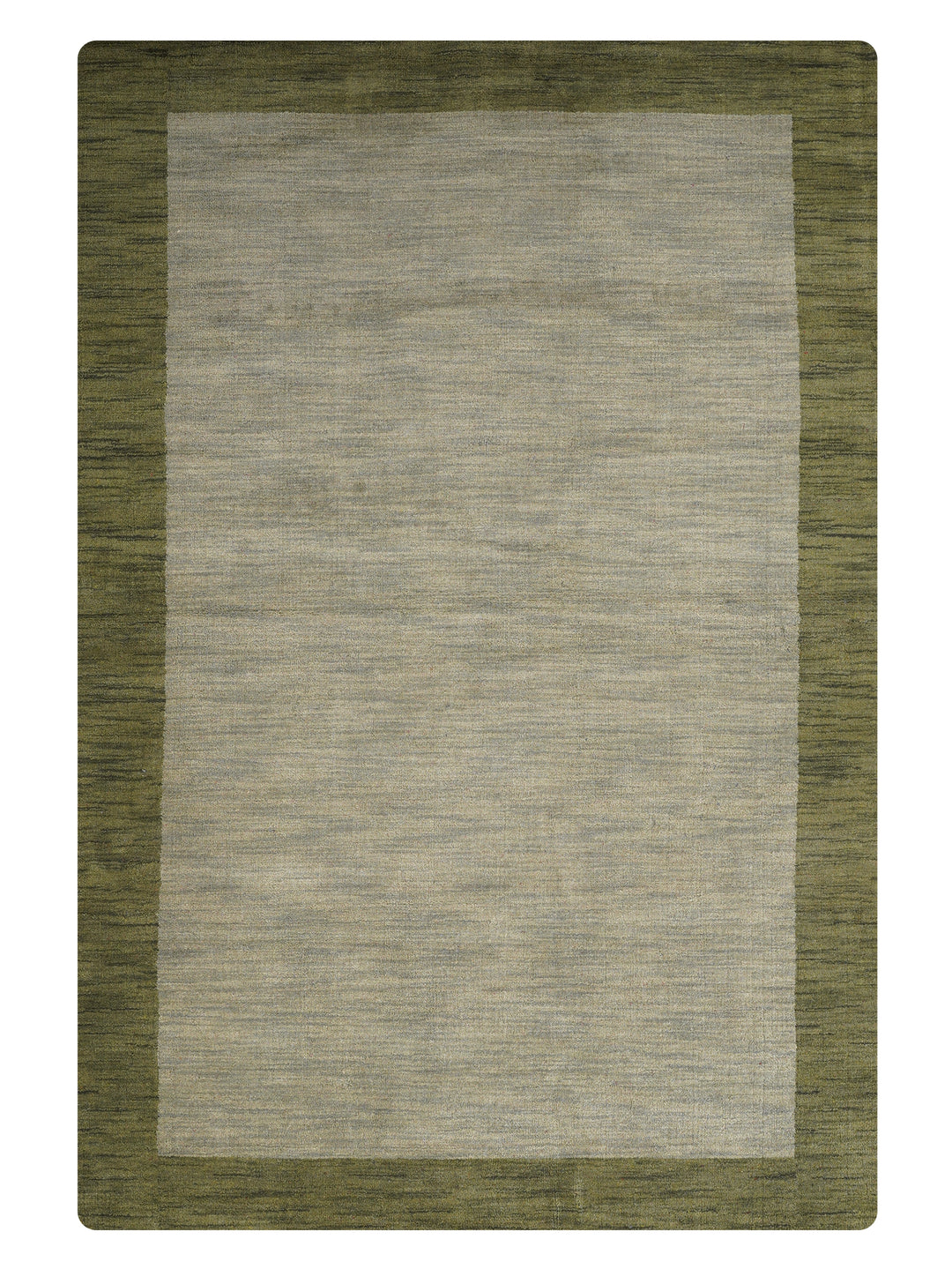 Hand Knotted Wool Area Rug Contemporary Blue L00201